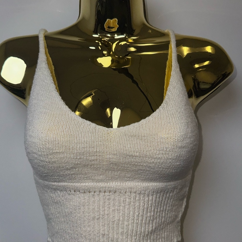 Debut Cream Knit Camisole Top